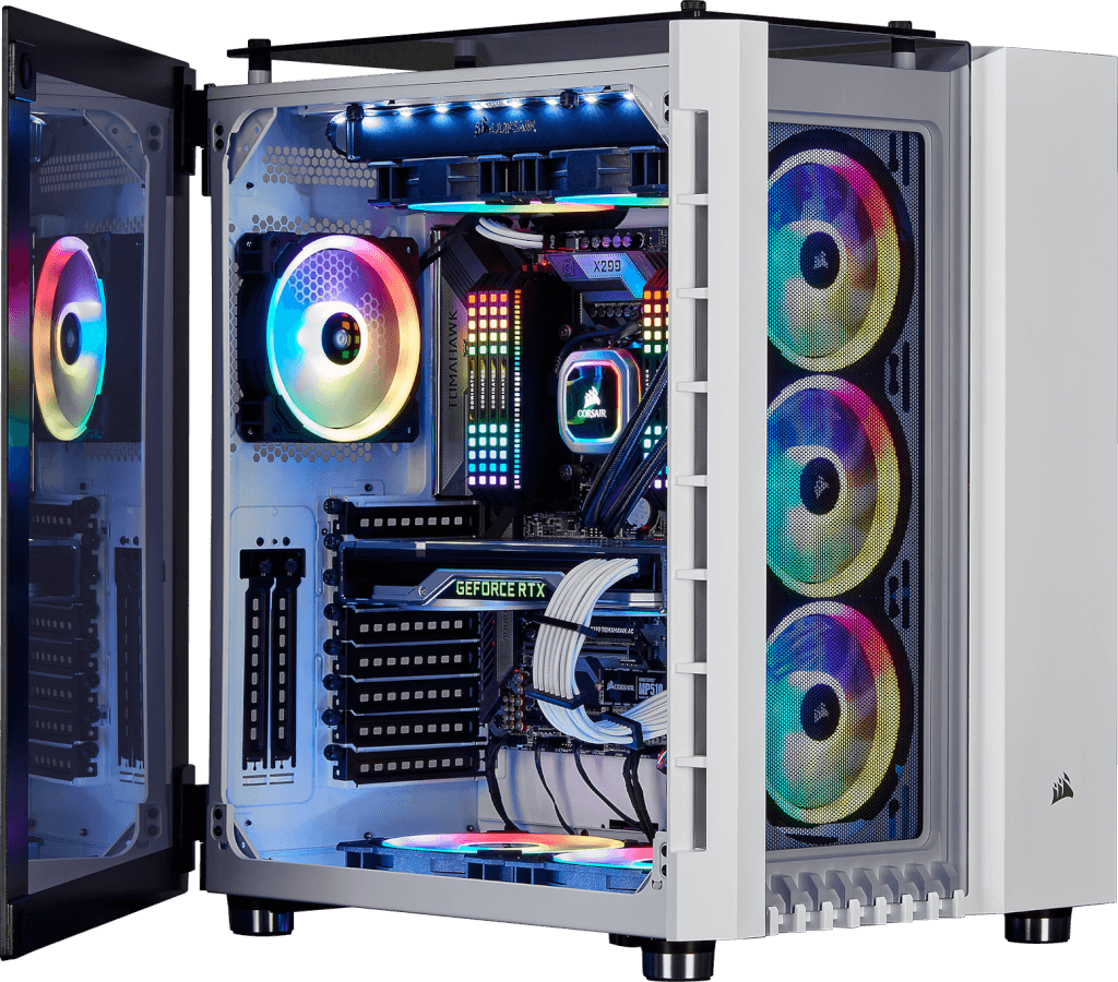 PC gamer armada con iluminación RGB